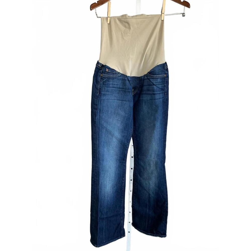 “For All Mankind “Women's Maternity Jeans with Belly Panel straight leg Size 28